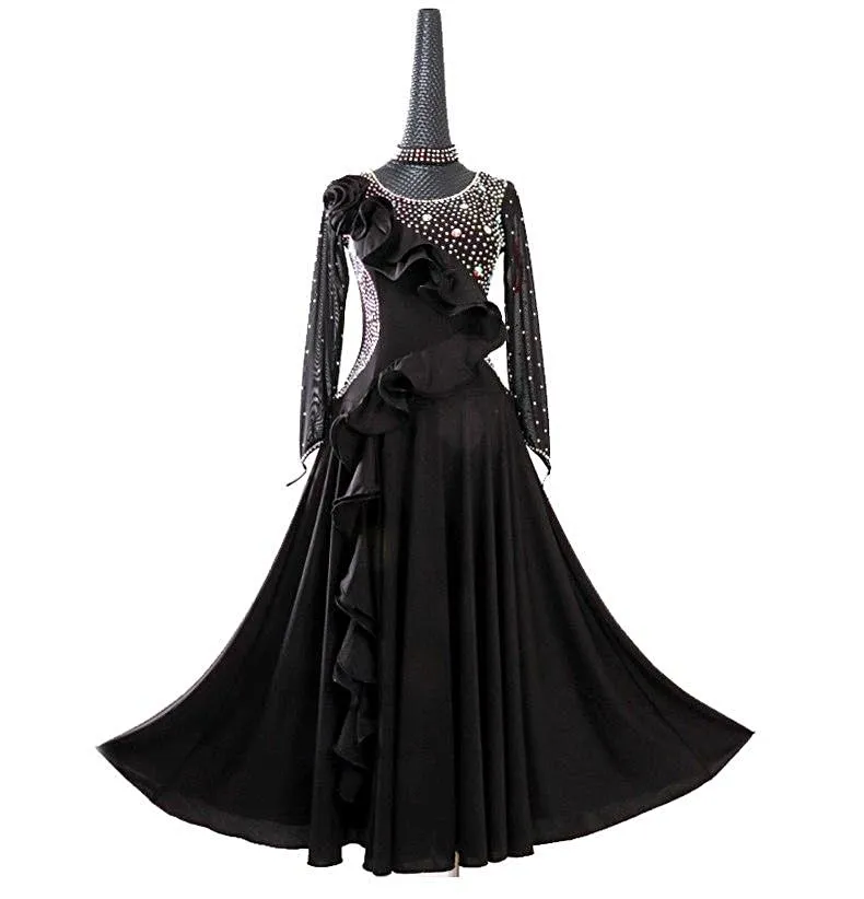 Ruffles and Rhinestones Ballroom Dance Dress