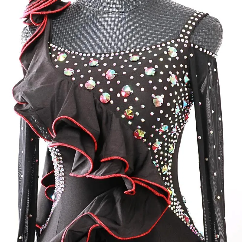 Ruffles and Rhinestones Ballroom Dance Dress
