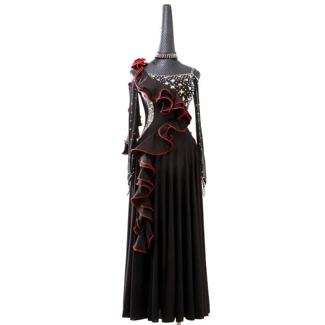 Ruffles and Rhinestones Ballroom Dance Dress