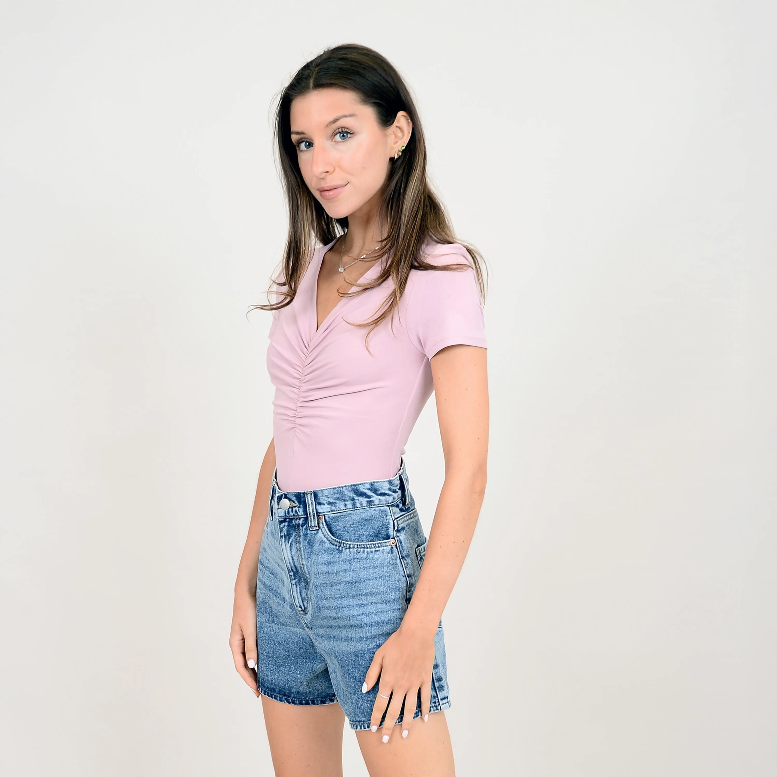 Second Skin Viola ShortSleeve Vneck Bodysuit