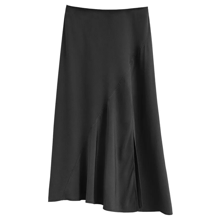 Silk Asymmetrical Skirt