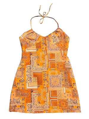 Size 14 - Sister Studios Orange Linen Sadie Dress