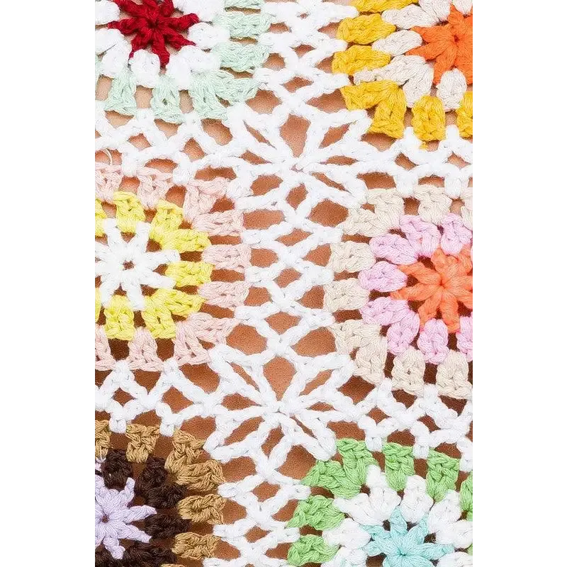 SLEEVELESS MULTI CROCHET TOP