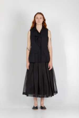 Solange Silk Organiza Skirt - Black