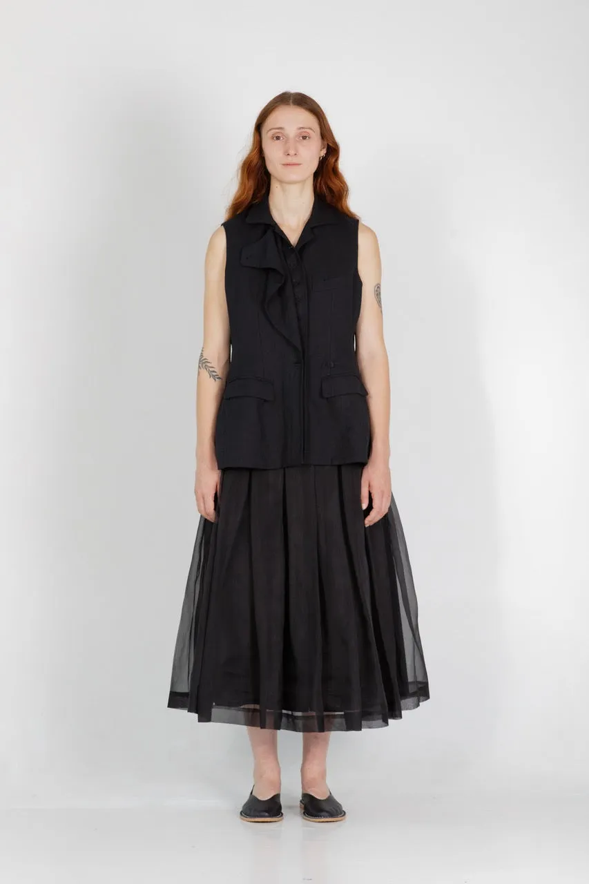Solange Silk Organiza Skirt - Black