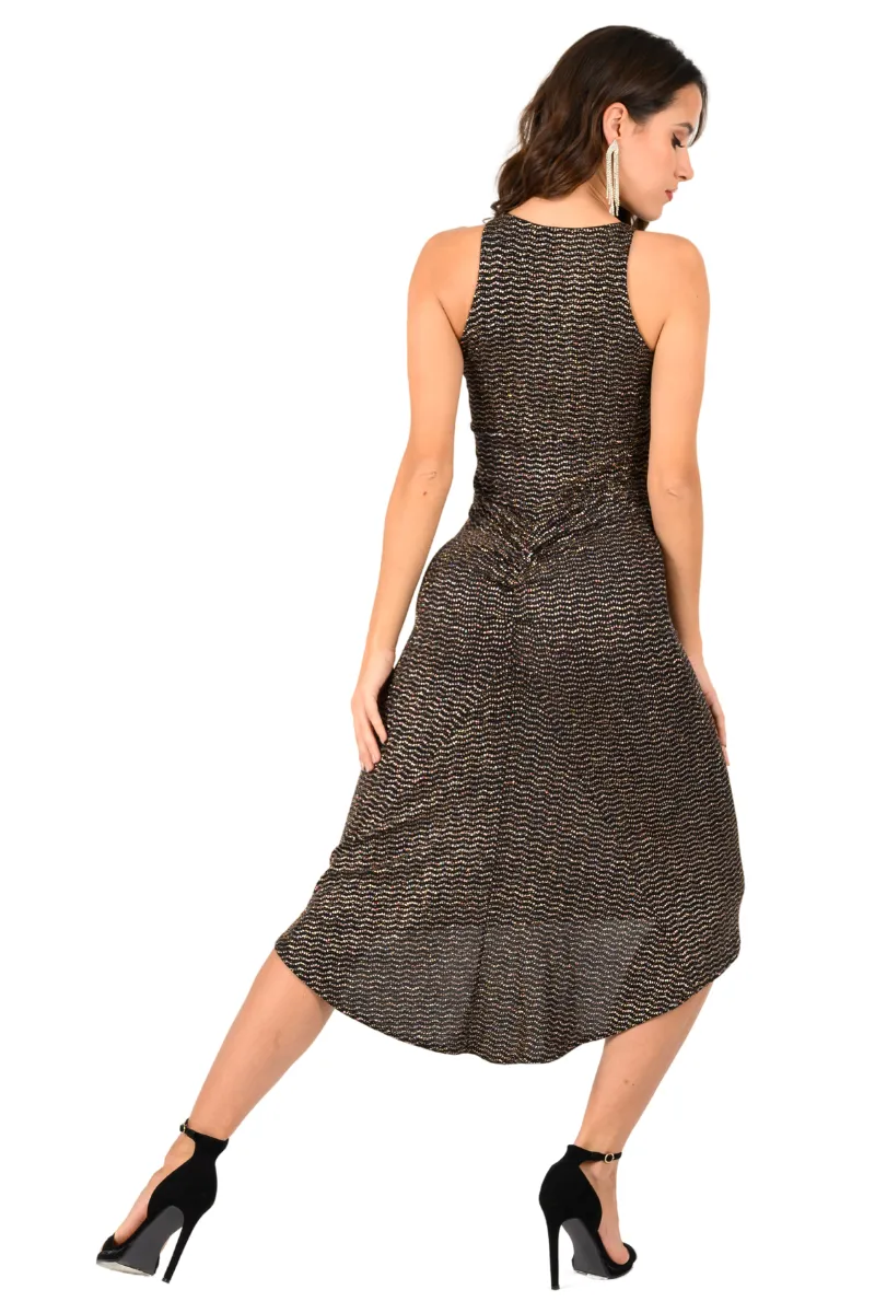 Sparkling Mesh V-Neck Fishtial Tango Dress