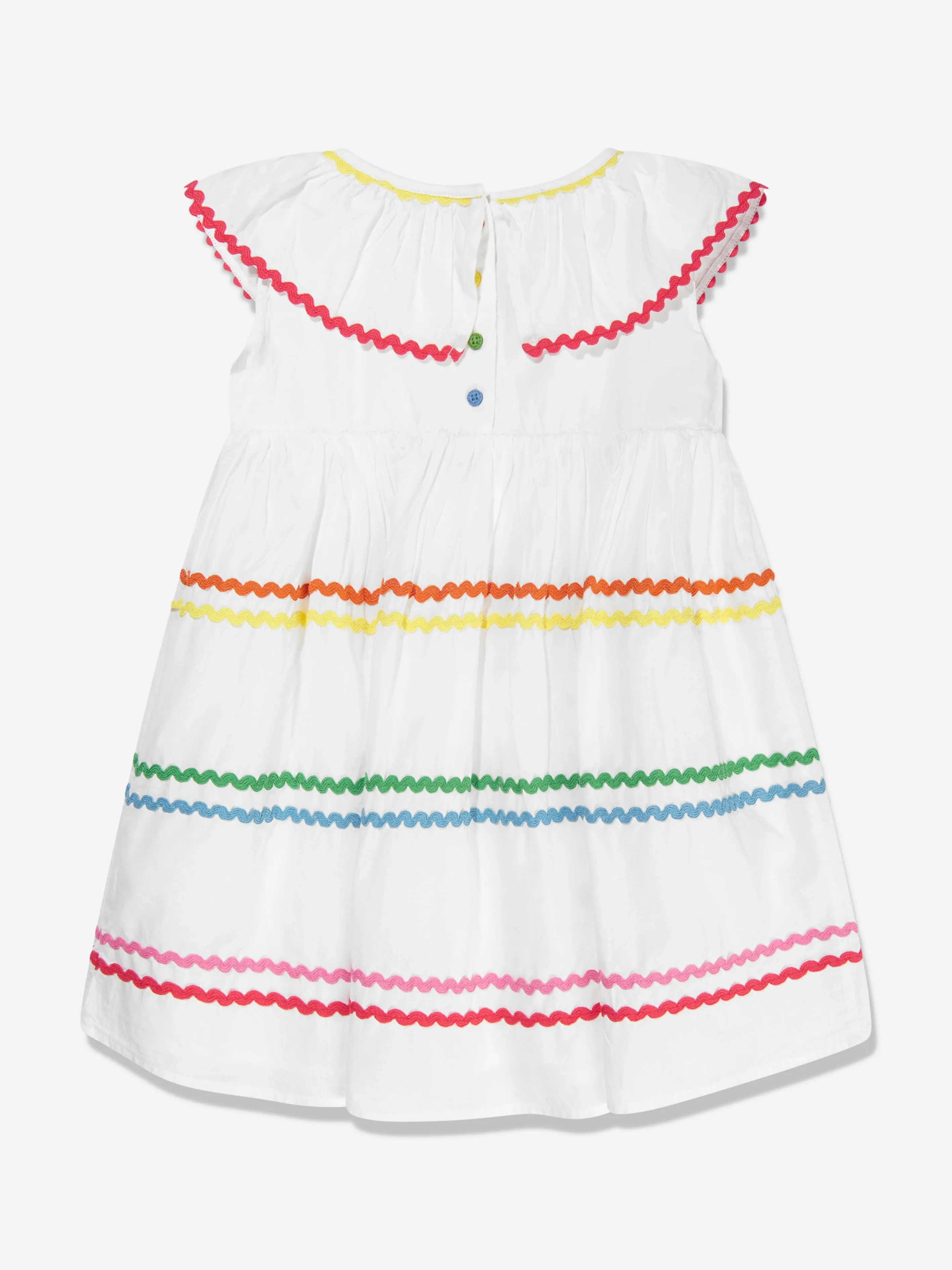 Stella McCartney Girls Sleeveless Woven Dress in Ivory