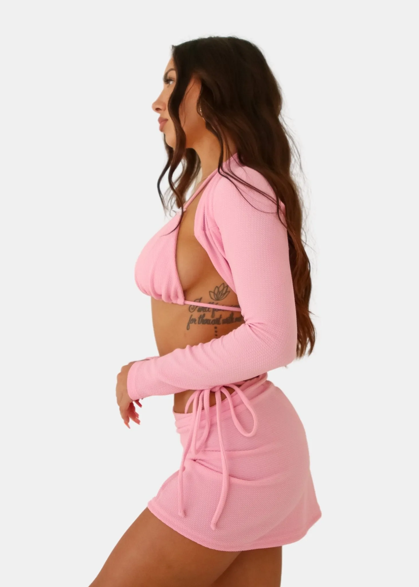 Strawberry Milk Ruched Skirt