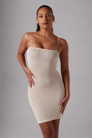 Textured Double Spaghetti Strap Dress