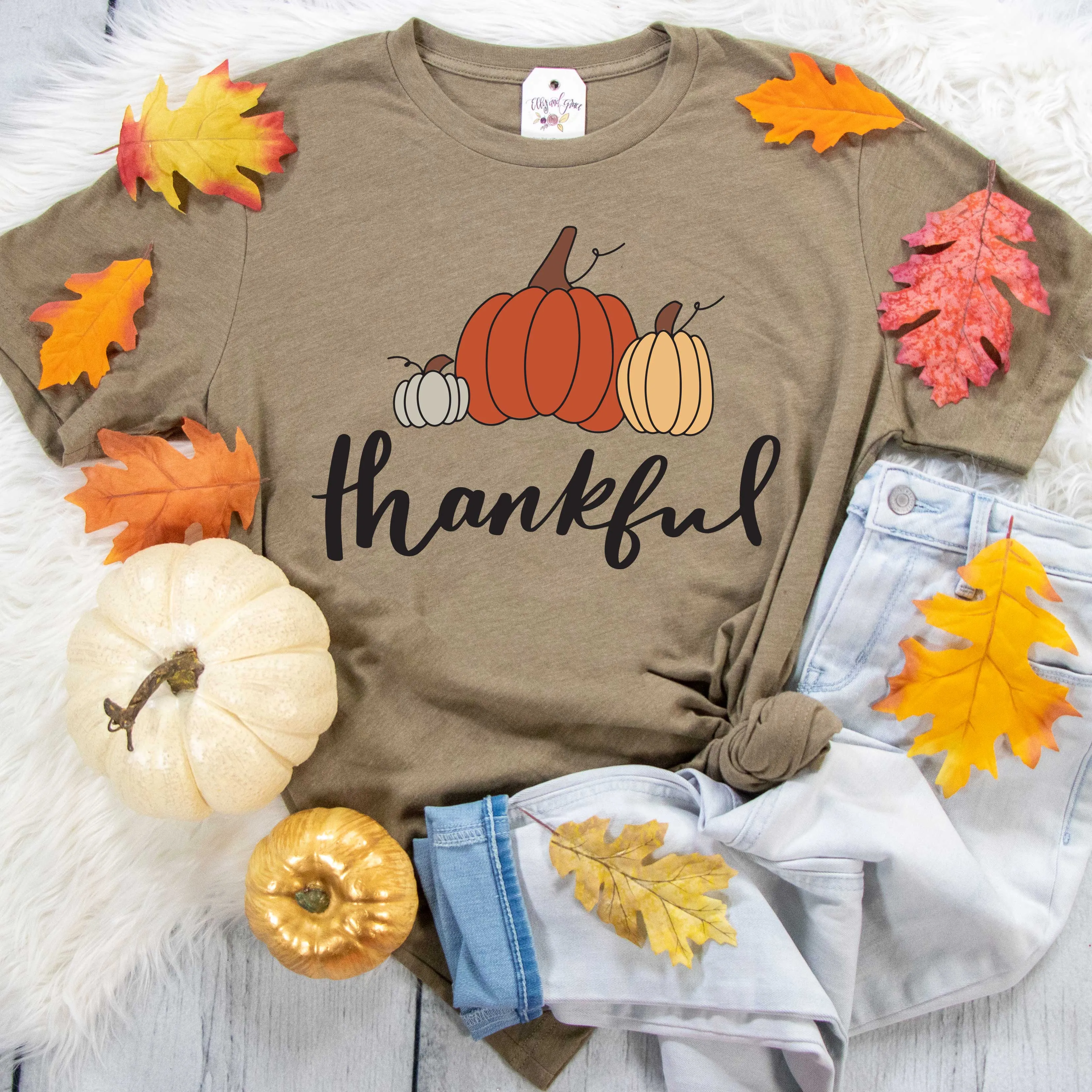 Thankful Pumpkins Multicolor Unisex Shirt