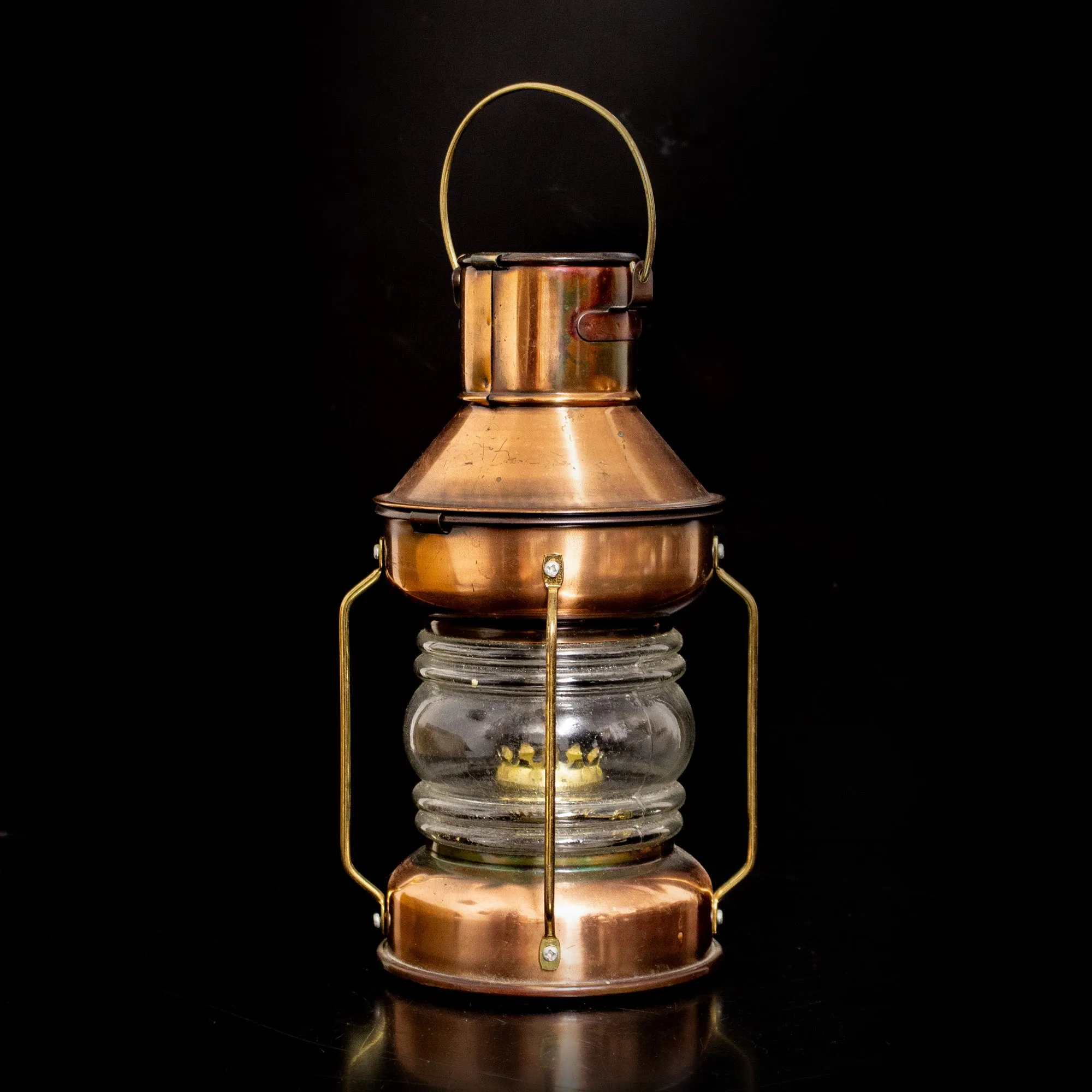 Vintage Style Copper / Brass Oil Lantern Lamp