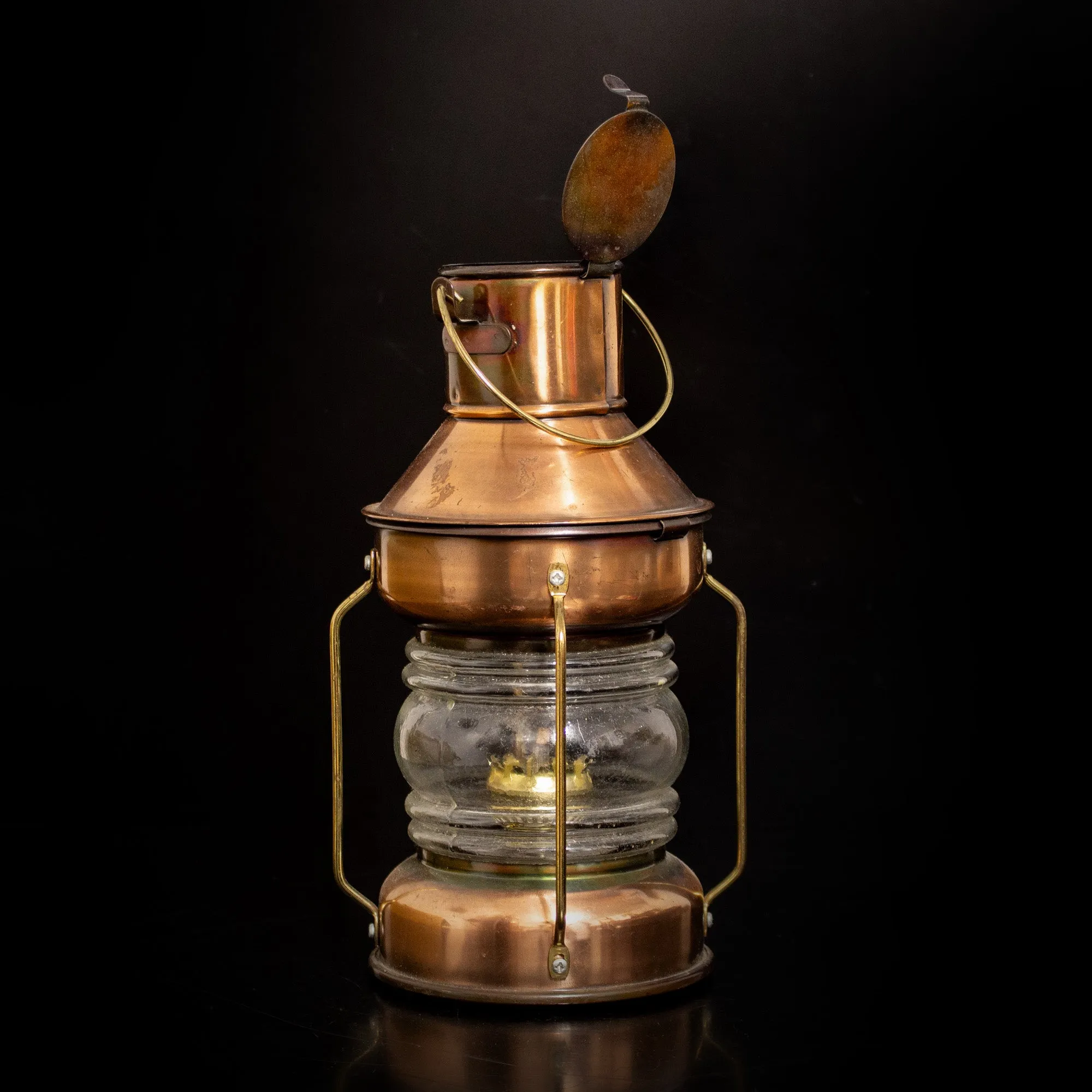 Vintage Style Copper / Brass Oil Lantern Lamp