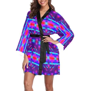 Vision of Peace Long Sleeve Satin Robe