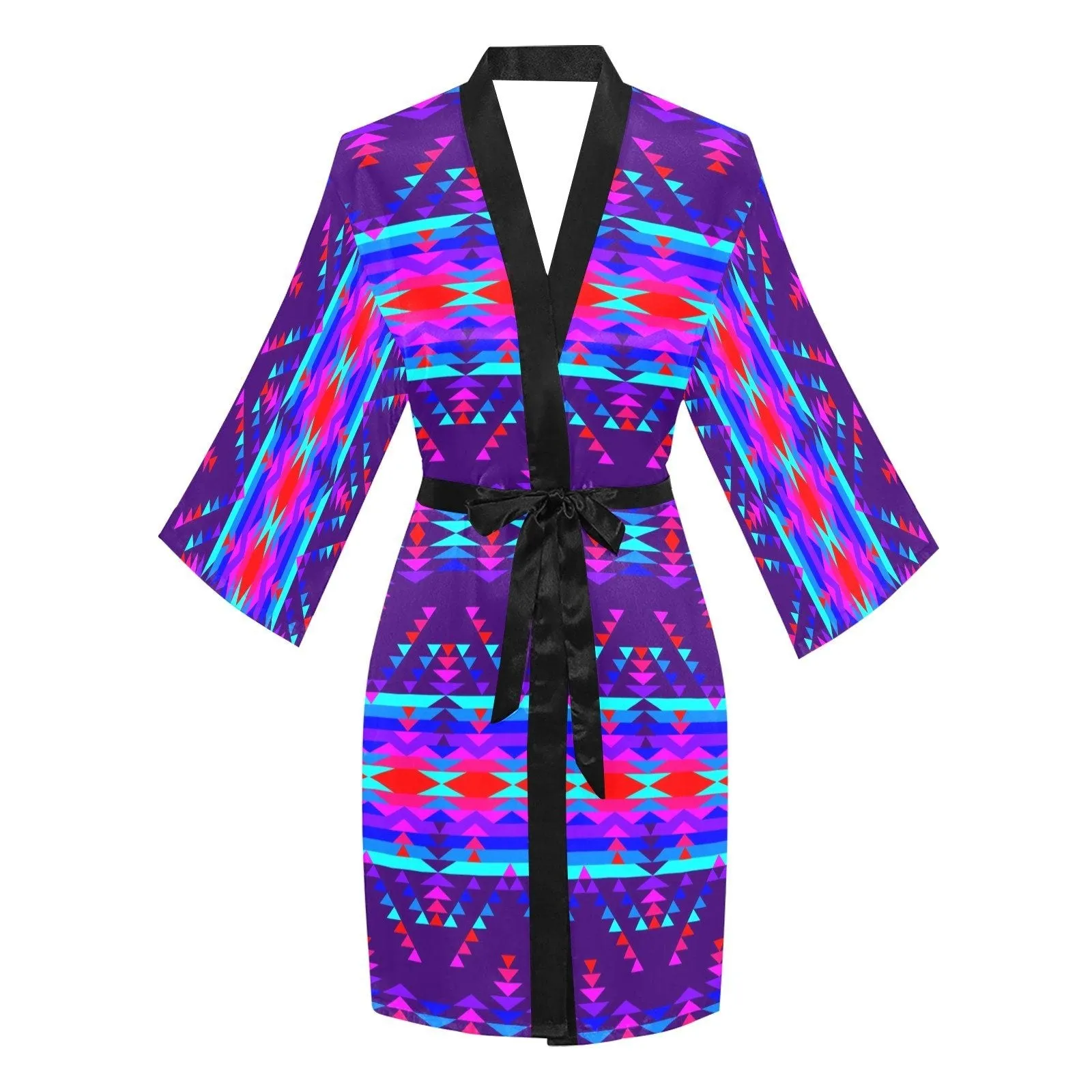 Vision of Peace Long Sleeve Satin Robe