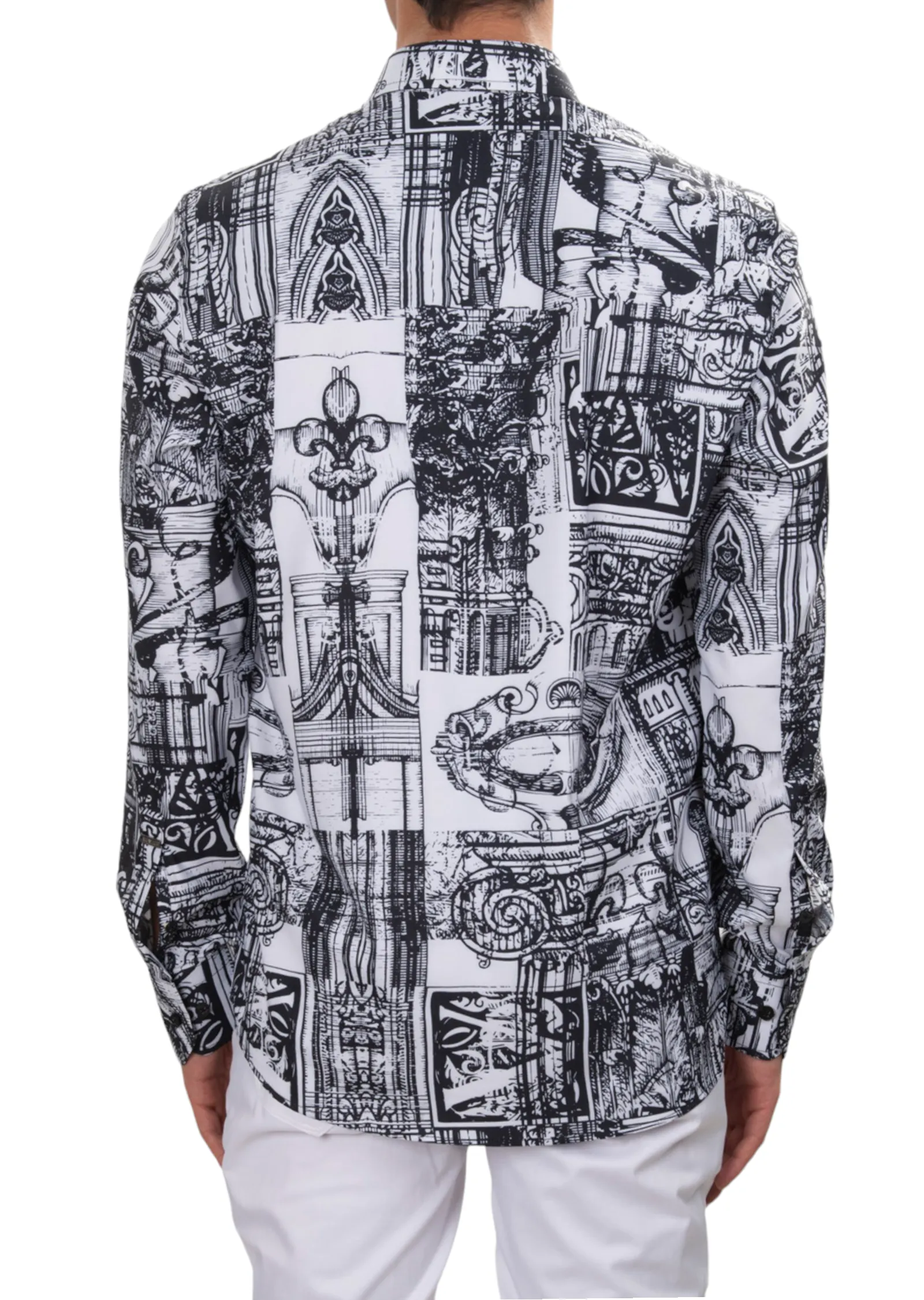 White Black Heritage Silky Shirt