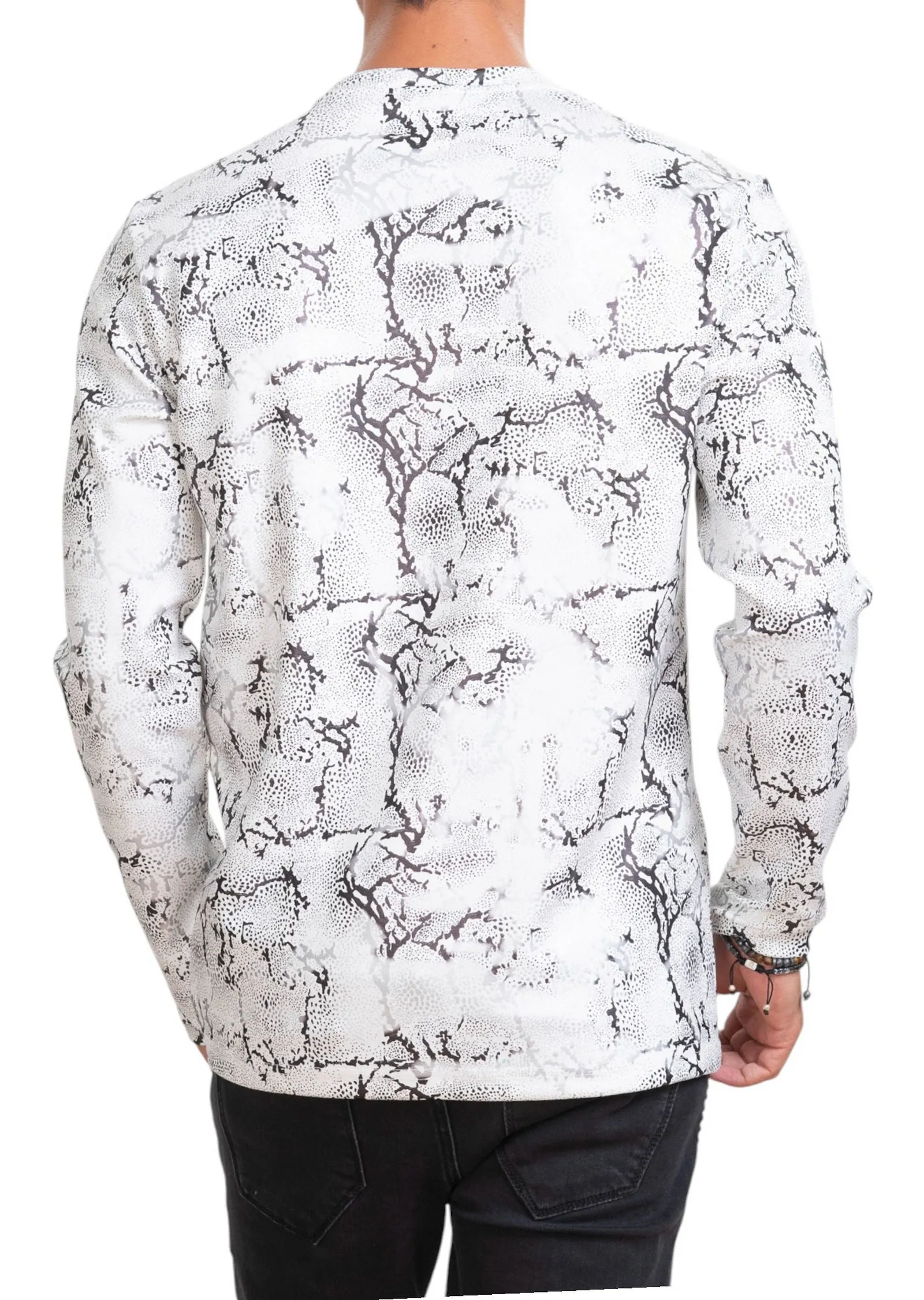 White Silver Thunder Tech Sweater