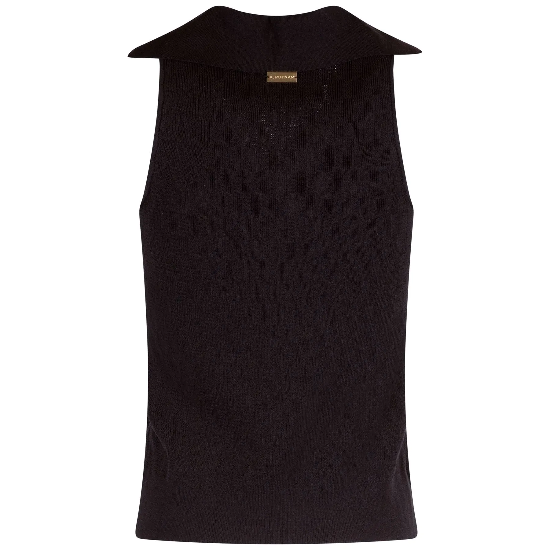 Womens Knit Tank Polo Black - AW24
