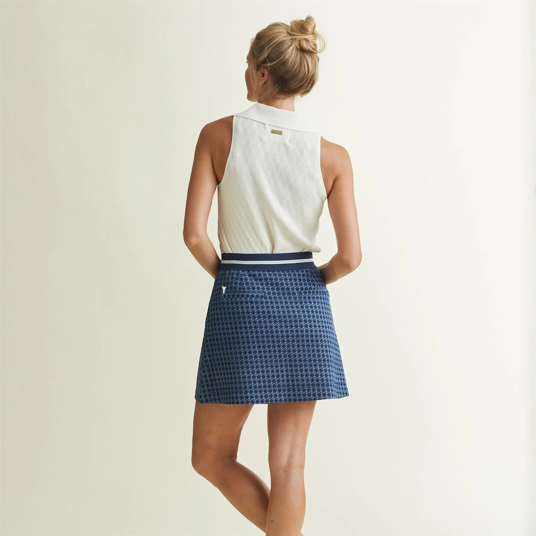 Womens Knit Tank Polo Cream - AW24